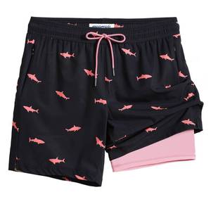 lot 10422 image: maamgic Swim Trunks Men 2 in 1 Mens Bathing Suit 7 Inch Quick Dry Mens Swimming Trunks with Zipper Pockets