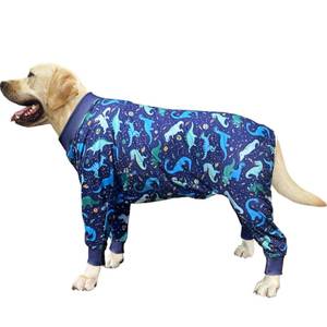 lot 10459 image: PriPre Dog Surgery Recovery Suit Dinosaur Printed Long Sleeve Shirts Soft Pajamas Onesie Jumpsuit Prevent Licking Dogs Shedding Suit for Large Dogs(Dinosaur,Large)