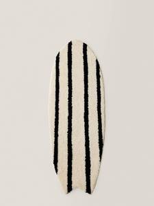 lot 11436 image: WENSHUO 4-Black&White Surfboard Bath Runner Rug,Machine Wash,TPR Non-Slip