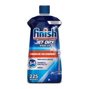 lot 12132 image: Finish Jet-Dry Dishwasher Rinse Aid, Compatible with Dishwasher Detergent, Prevents Spots & Residues, Dries, Shine & Protects, 23 oz, 225 Washes.