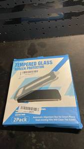 lot 12160 image: Tempered Glass Screen Protector 2-Pack with Automatic Alignment Box