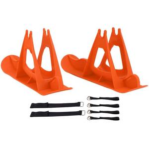 lot 13167 image: BORDSTRACT Balance Bike Snow Ski Set, Winter Sledge Board Attachment, Kids No Pedal Training Bicycle Skiing Sled, for Balance Bike, Walker, Golf Push Cart(Orange)