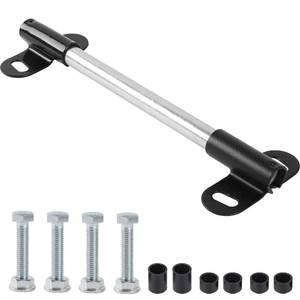lot 14267 image: AR-PRO (1-Set) Heavy-Duty Wheelbarrow Axle Bracket Set - 10 x 0.63 Wheelbarrow Axle Shaft and 2.1 x 3.3 Brackets - Compatible with 58 Hole Wheelbarrow Axles - Includes Bolts Nuts, Nylon Spacers