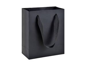 lot 14285 image: HUAPRINT Small Black Gift Bags with Handles, 30 Pack, 6x3x7.5 IN