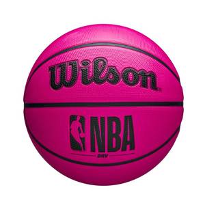 lot 14294 image: WILSON NBA DRV Outdoor Basketball with Pump - Pink, Size 6-28.5