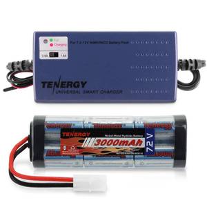 lot 14315 image: Tenergy 7.2V RC Battery Pack 3000mAh High Capacity 6-Cell NiMH Flat Battery Pack wStandard Tamiya Connector  7.2V-12V (6S-10S) Universal Battery Charger for NiMHNiCd Battery for RC Cars