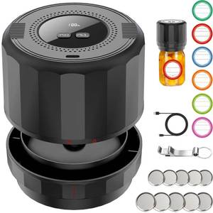 lot 14316 image: M11 Electric Mason Jar Vacuum Sealer Kit - with Wide and Regular Mouth Mason Lids, Jar Vacuum Sealer for Canning Jars, Vacuum Sealing Machine for Food Storage Black