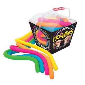 lot 14317 image: Schylling NeeDoh Noodlies - Sensory Squeeze Toy - Contains 5 Stretchy Noodles - 14 Long - Multicolored (Pack of 1)