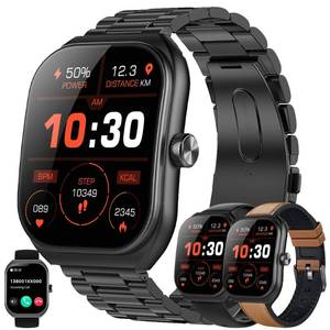 lot 14347 image: Smart Watches for Men(AnswerMake Call), 2.01 Curved Screen HD Fitness Tracker Watch with Blood PressureHeart Rate Monitor, SpO2, Fitness Watch for Men, Smart Watch for AndroidiOS Phones (Black)