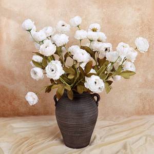 lot 14367 image: Tobilu 8 Pcs Peony Stems for Vase - Faux Peonies with 48 Blooms