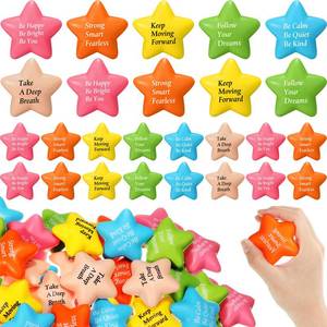 lot 19460 image: Aoriher Multi Colors,Star 60 Pcs Stress Balls Bulk for Adult Gift