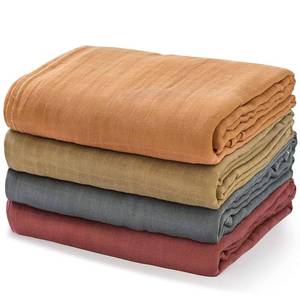 lot 19465 image: Momcozy Muslin Swaddle Blankets, 4-Pack, Large 47x47, Breathable