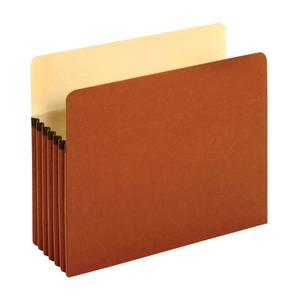 lot 19511 image: Pendaflex Expanding File Pockets, Letter Size, 5.25 Expansion, Reinforced with DuPont Tyvek� Material, Redrope, 10 per Box (1534G-OX)