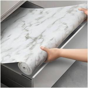 lot 20005 image: Viseeko Shelf and Drawer Liner for Kitchen Cabinet, 12 in x 10 ft Non-Adhesive Cabinet Liners for Shelves, Strong Grip Shelf Paper Non-Slip Waterproof Easy to Cut for Dresser Cupboard, Marble