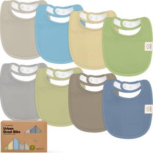 lot 20030 image: KeaBabies 8-Pack Organic Baby Bibs for Drooling and Teething (Icelandic)