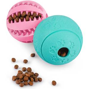 lot 20036 image: HIPPIH Dog Puzzle Toy 2 Pack, Interactive Dog Toys for Treat Dispensing, Durable Puppy Toys for Teething, Dog Treat Ball for TeethSlow FeederIQ TrainingPlaying, Pink-2.75����, Green-3.14����