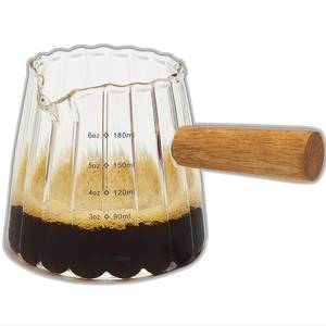 lot 20045 image: TIWPAJS Espresso Cups 6OZ, Espresso Accessories, Expresso Shots Cup, Espresso Shot Glass with V-Shaped Mouth, Ribbed Milk Frothing Pitcher, Glass Measuring Cup