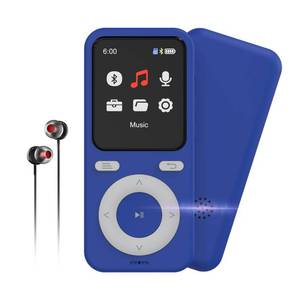 lot 20100 image: 64GB MP3 Player with Bluetooth,Bluetooth Portable HiFi Lossless Sound MP3 Player with Speaker,Voice Recorder,Shuffle for Kids,Hiking,Running,Micro SD Card up to 128GB(Earbuds Included)