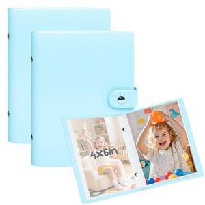 lot 20102 image: Ruibytree 2 Pack Small Photo Albums 4x6 Pictures, 104 Photos Total, Blue
