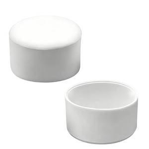 lot 20110 image: 2Pcs Rubber End Caps ID 2.5inch(63mm) White Flexible Protective Caps Soft Elastic Dustproof Cover for Pipe Fittings Rod Tube Screw Bolt