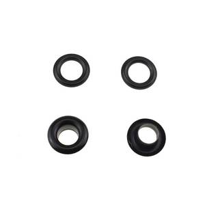 lot 20121 image: Hahiyo Grommets Eyelets 6mm Inside Diameter Carbon Steel Strong Shiny for Canvas Clothes Leather DIY Fabric Belt Purse Bag Shoe Tent Curtain Paper Projects Decoration Black 80Pcs