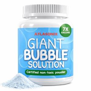 lot 20139 image: Giant Bubble Solution - Bubble Wands, Bubbles for Kids, Kids Bubbles Mix Powder Makes 896 OZ (7 Gallons) - The Original Solution Mix  100% Kid Safe