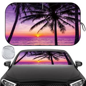 lot 20145 image: Windshield Sun Shade, Car Sun Shade Windshield, Reflector Sunshade Offers Ultimate Protection for Car Interior, Reflective Polyester Blocks Heat for Cars,Trucks,SUVs (57 x 31.5 in)