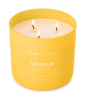 lot 14252 image: Colonial Candle Lemon Drop Scented Candle 14.5 oz 411g