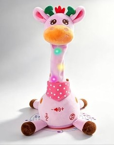 lot 14375 image: Glowing Musical Giraffe Repeating What You Say, BirthdayEaster Gifts Stuffed Animals for Kids Toddlers 1-3 Years Old