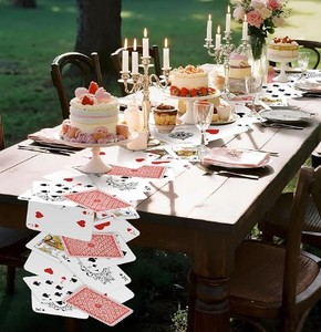 lot 14385 image: Oversized Playing Card Table Runner Decoration
