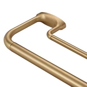 lot 1019 image: Mayrhyme Double Curtain Rods, Wrap Around Curtain Rod for Windows, Internal Splicing 1 Front and 58 Back Adjustable Curtain Rod with Aluminum Finials and Brackets (Warm Gold, 28-86)