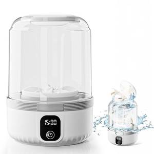 lot 1028 image: Portable Mini Washing Machine, Underwear Washing Machine Small Clothes Washer Makeup Brush Cleaner (Wh1te)