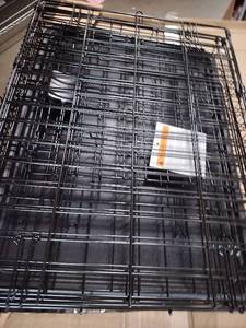 lot 1048 image: Collapsible black animal cage approximately 24 in by 18 in
