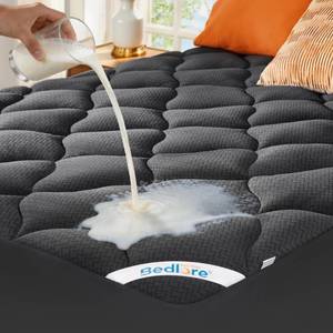 lot 1049 image: BEDLORE Waterproof Queen Mattress Pad, Breathable Mattress Protector with 6-18 Inch Deep Pocket, Quilted Fitted Mattress Topper Bed Cover, Noiseless & Machine Washable