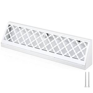 lot 1071 image: Blulu 1 Pcs 15 Inch Baseboard Register Duct Opening Size Modern Design Vent Covers for Home Floor Wall Baseboard Air Covers Supply Floor Diffuser Including Screws (White)