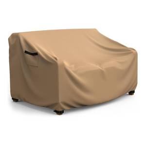 lot 1076 image: BROSYDA Patio Sofa Cover Waterproof - Heavy Duty 3-Seater Outdoor Couch Cover, Patio Furniture Covers with Air Vent and Handles, 78L �33 D�32 H, Brown