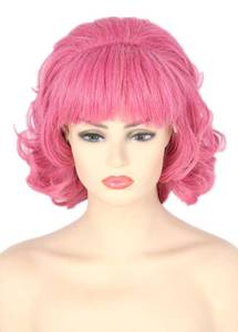 lot 2016 image: Topcosplay Women 50s Wig Short Pink Beehive Wig Halloween Costume Wigs