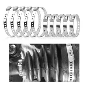 lot 2031 image: YGDMD 10PCS CV Boot Clamps Kit,Adjustable Tie Rod Boot Clamp for Secure Fixing HoseShaft Axle Boots,Universal Stainless Steel CV Axle Boots Clamp Car Accessories for Most Vehicles