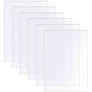 lot 2040 image: A 6 Pcs 5 x 7 Clear Acrylic Sheet 0.08 Inch Thick Transparent Acrylic Panel for Crafting Projects Replacement Picture Frame Glass DIY Display Easy to Cut