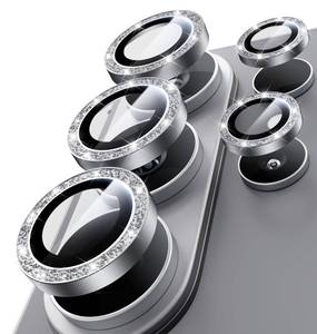 lot 2048 image: Hoerrye for Samsung Galaxy S26 Ultra Camera Lens Protector - Top 9H Tempered Glass - 12FT Military Grade Case Friendly Invisible Fit Camera Screen Protector Cover Accessories,Bling Silver