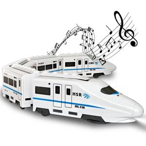 lot 2061 image: OTONOPI Toy Train Set, 5 Pack Electric Bullet Train with Light and Sound, Battery Operated Subway Locomotive Engine Car with Hook, Automatic Turning Railway Trains Toy for Kids Boys and Girls Age 3 Up