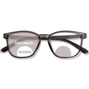lot 2074 image: ZESAKER Bifocal Reading Glasses for Women Men Clear Top Bifocal Readers for Women Blue Light Blocking Computer Eyewear Glasses with Spring Hinges (Grey Brown, 3.0)
