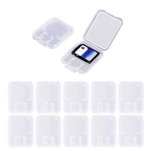 lot 2098 image: Clear Plastic Memory Card Case Compatible with SD SDHC SDXC Micro SD T-Flash Card (10 PCS)