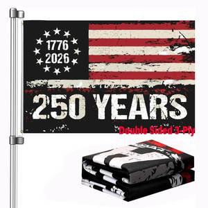 lot 2103 image: 250 Anniversary USA Flag, 250th Anniversary Flags Double Sided 3 Layers 4th of July Decorations Independence Day Heavy Duty Patriotic Flags,1776-2026 250 Years American Anniversary Flag 3x5 Ft for Indoor Outdoor Decor