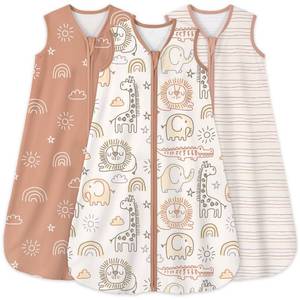 lot 2104 image: Yoofoss Baby Sleep Sack 18-24 Months 0.5 Tog Wearable Blanket for Baby, 3 Pack 100% Organic Cotton Infant Toddler Sleeping Sack 2-Way Zipper Lightweight Sleep Sack