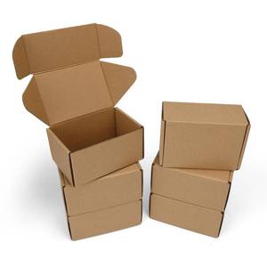 lot 2115 image: PHAREGE 6 Pack 6x4x3 inch Small Shipping Boxes, Brown Mailing Boxes