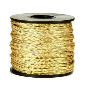 lot 2122 image: BEL AVENIR Nylon Satin Cord, 2mm 50 Yards Braided Lift Shade Cord for Necklace Bracelet String Cord, Blind Shade, Trim and Shoelaces (Gold)