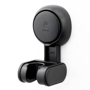 lot 2126 image: TAILI Shower Head Holder Suction Cup, Adjustable Height & Angle, Wall Mounted, Waterproof, Black, Plastic, Round, Bathroom & Shower Fixture
