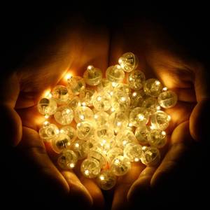 lot 2143 image: LOKIPA LED Balloon Lights, 50PCS Warm White Mini LED Lights Waterproof Round Tiny Led Balloon Lights for Paper Lantern Easter Eggs Pumpkin Birthday Neon Party Decoration