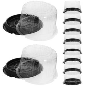 lot 3127 image: Kichvoe Round Cake Box 10 Pack Clear Cake Carrier with Lid 7.08 in Portable Birthday Box for Bakery Take Out Boxes for Transport and Food Storage